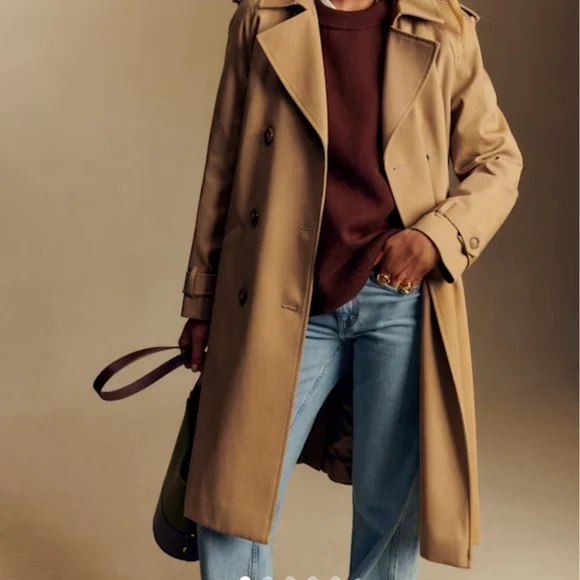 NWT Sezane Scott Trench Coat - Picture 1 of 7